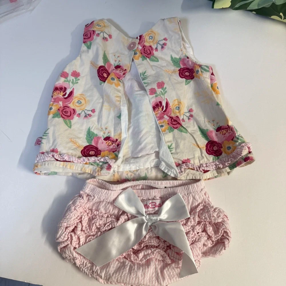 Ruffle Butts Darling Bouquets Swing Top Floral Set Outfit Girls 18-24 month